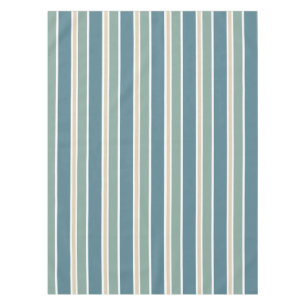 Retro Midcentury Stripes Ocean Green Tablecloth