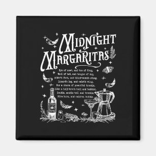 Retro Midnight Margaritas Funny Halloween Magical Magnet