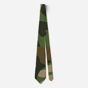 Retro Military Camo Pattern Tie