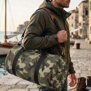Retro Military Camouflage Pattern Duffle Bag