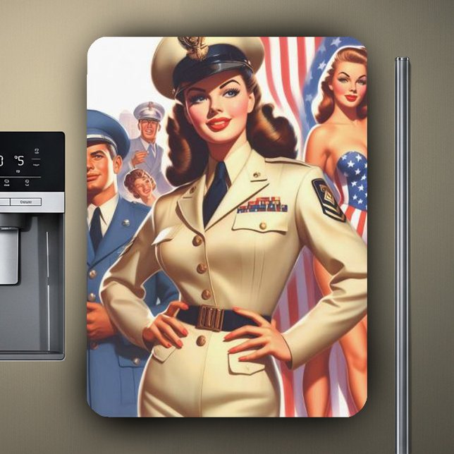 Retro Military Pin-up Magnet (Creator Uploaded)