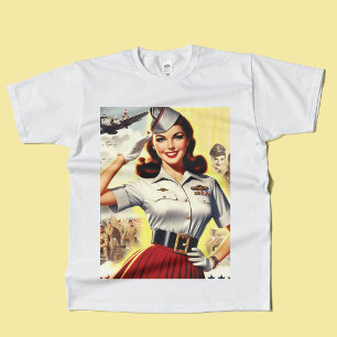 Retro Military Pin-up T-Shirt