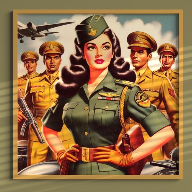 Retro Military Pinup Poster (Creator Uploaded)