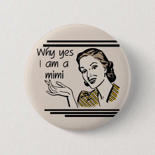 Retro Mimi T-shirts and Gifts 6 Cm Round Badge