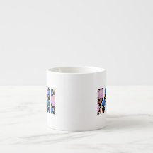 Retro “Mini” Chequered Flower Kid Mug
