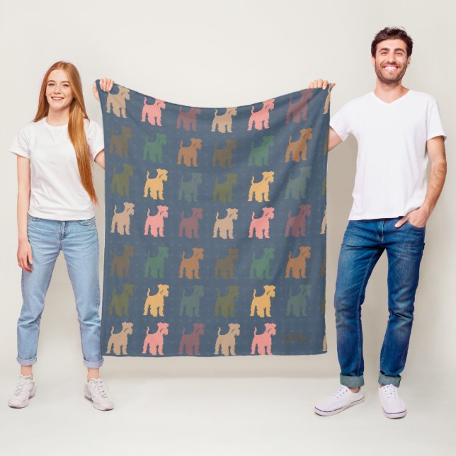 Retro Miniature Schnauzer Dog Blanket for Gift (In Situ)
