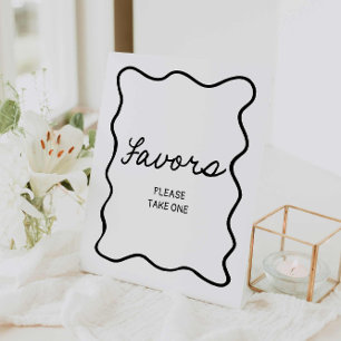 Retro Minimal Favours Bridal Shower Sign