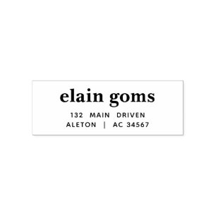 Retro Minimal Informal Modern Return Address Self-inking Stamp