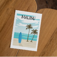 Retro Minimal Malibu California Beach Travel