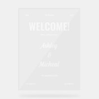 Retro Minimal Script Lettering Wedding Welcome