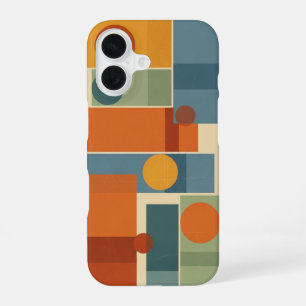 Retro Minimalist Geometric Layering iPhone 16 Case
