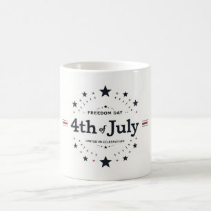 Retro Minimalist July 4th Mug – Soft Patriotic