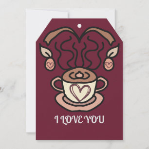 Retro Minimalist My Coffee, My Love   Fun Holiday Card