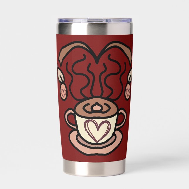 Retro Minimalist My Coffee, My Love | Fun Insulated Tumbler (Front)