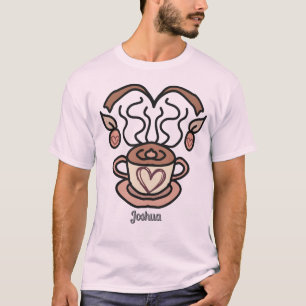 Retro Minimalist My Coffee, My Love Fun T-Shirt