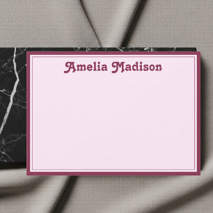 Retro Minimalist Pink Card