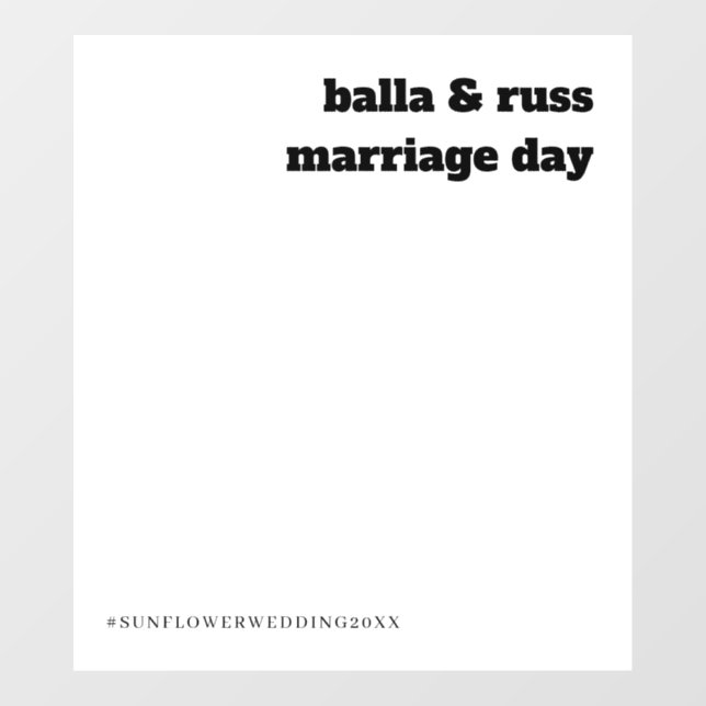 Retro Minimalist Wedding Photo Backdrop Design (Sheet)