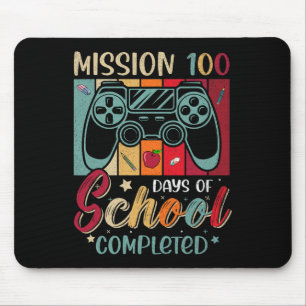 Retro Mission 100 Days Of School Completed Video G Mouse Pad