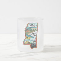 Retro Mississippi Biloxi Laurel MS State Souvenir