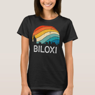Retro Mississippi Biloxi Skyline Vintage Urban Sky T-Shirt