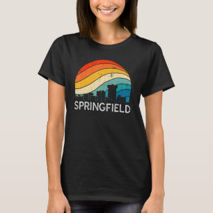 Retro Missourii Springfield Skyline Vintage Urban T-Shirt