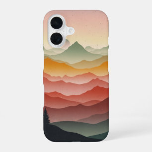 Retro Misty Mountains iPhone 16 Case