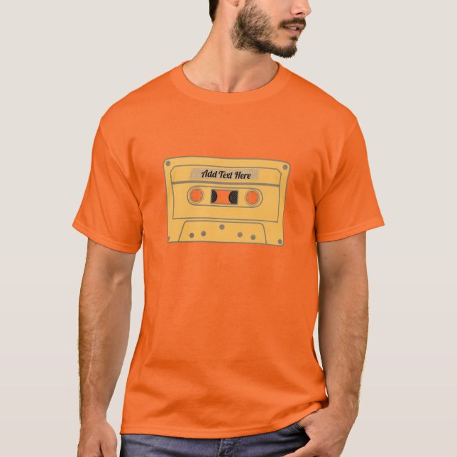 Retro Mix Tape. Personalised T-Shirt (Front)