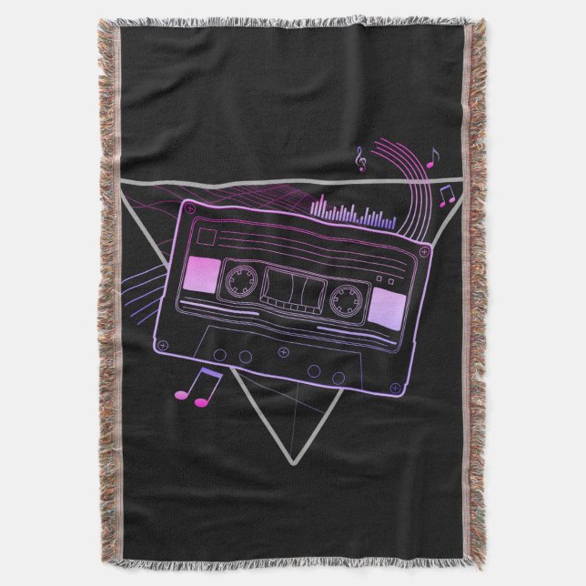 Retro Mix Throw Blanket (Front Vertical)