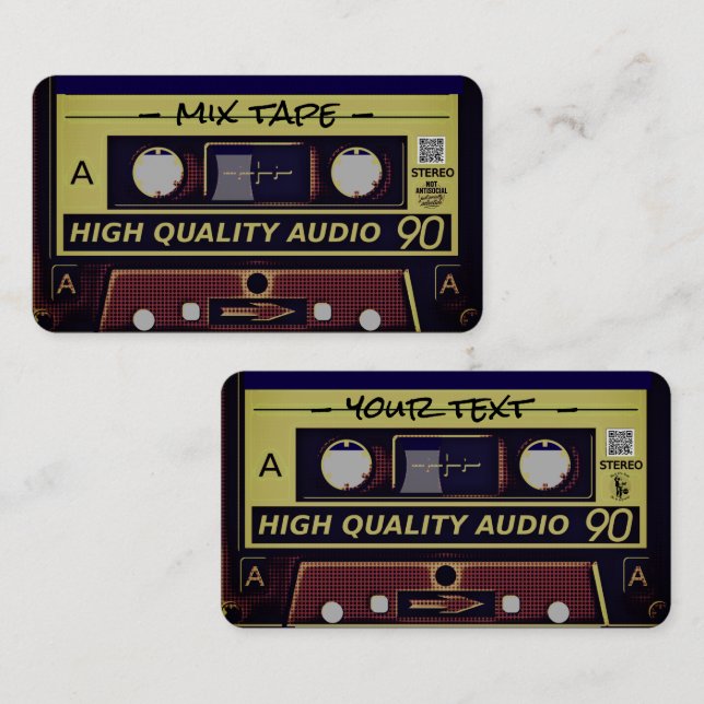 Retro Mixtape Business Card (Front/Back)