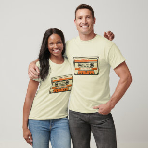 Retro Mixtape Cassette Couple T‑Shirt – Vintage Mu T-Shirt