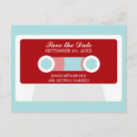 Retro Mixtape Wedding Save the Date
