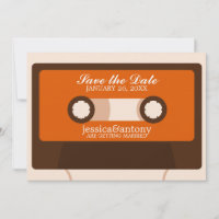 Retro Mixtape Wedding Save the Date