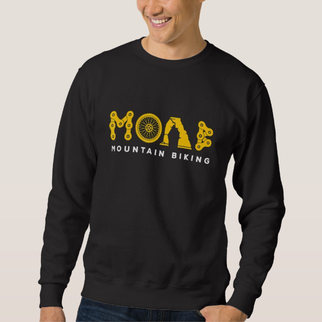 Retro Moab Slickrock Mountain Biking Mtb Trail Rid Sweatshirt (Front)