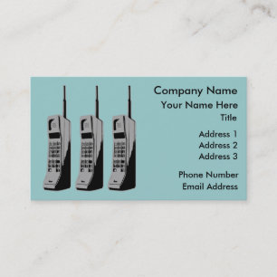 Retro Mobile Phone Graphic Business Card