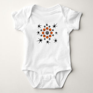 Retro Mod 3D Starburst Baby Bodysuit
