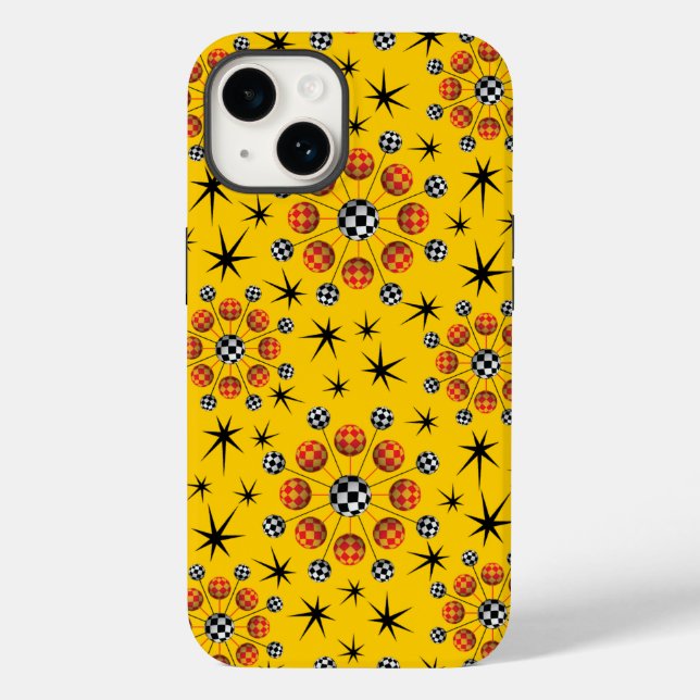 Retro Mod 3D Starbursts Case-Mate iPhone Case (Back)