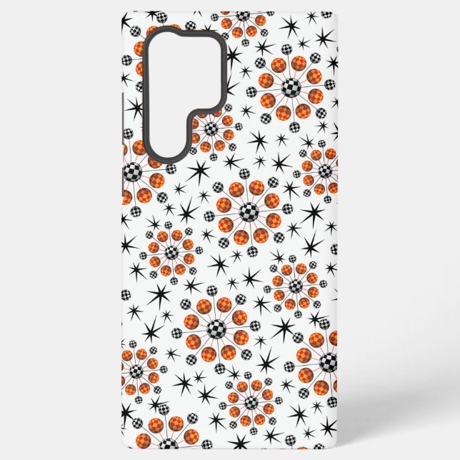 Retro Mod 3D Starbursts Samsung Galaxy S22 Ultra Case (Back)