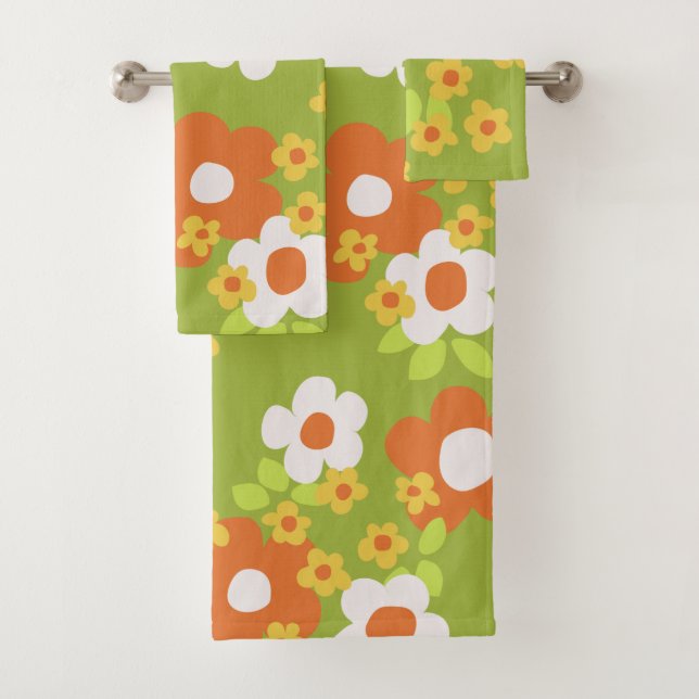 Retro mod 60s 70s towel set (Insitu)