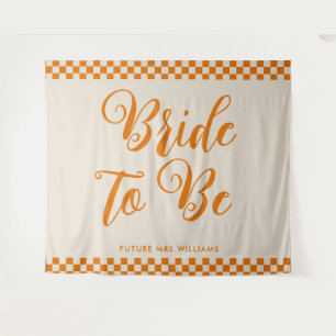 Retro Mod bride to be Bridal Shower Backdrop Tapestry