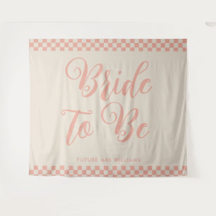 Retro Mod bride to be Bridal Shower Backdrop Tapestry