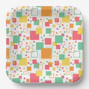 Retro Mod Citrus Paper Plate