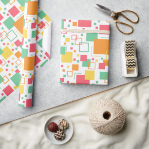 Retro Mod Citrus Wrapping Paper