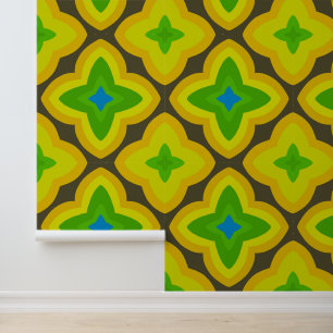 Retro mod colour wallpaper