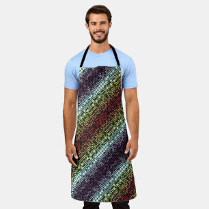 Retro Mod Geometric Groovy Funky Neurogender Pride Apron