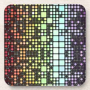 Retro Mod Geometric Groovy Funky Neurogender Pride Coaster
