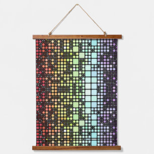 Retro Mod Geometric Groovy Funky Neurogender Pride Hanging Tapestry