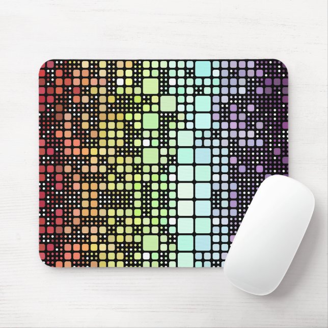 Retro Mod Geometric Groovy Funky Neurogender Pride Mouse Pad (With Mouse)