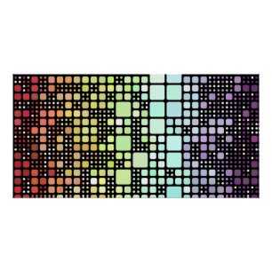 Retro Mod Geometric Groovy Funky Neurogender Pride Poster