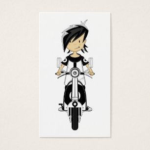 Retro Mod Girl on Scooter Bookmark