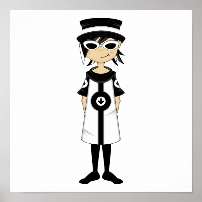 Retro Mod Girl Print (Front)